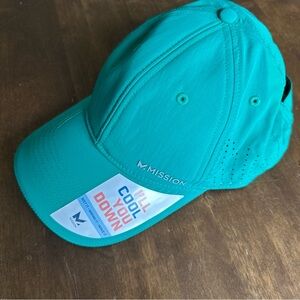 MISSION COOLING VENTED PERFORMANCE HAT GREEN OUTDOOR RUNNING NEW 💚